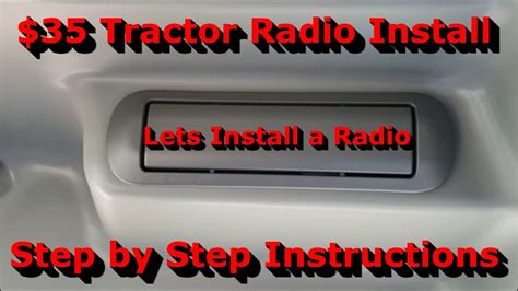 tractor radio install on kit.